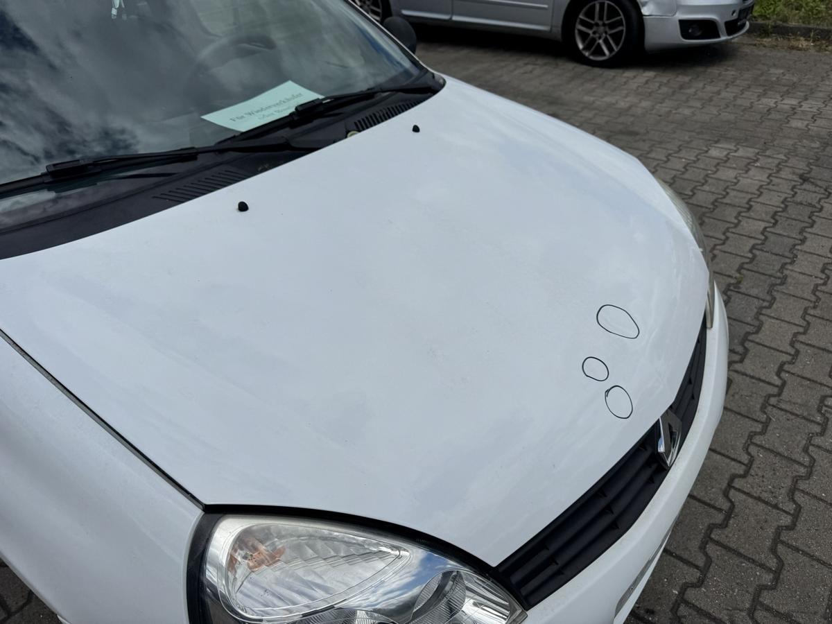 Renault Clio 2 original Motorhaube OV369 Wei&szlig; Facelift Bj.2009